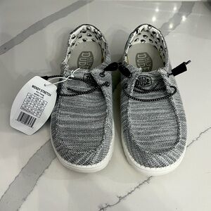 Hey Dude Loafers‎ Shoes Womens Size 8 Wendy Stretch Yin Yang Gray Comfy NEW